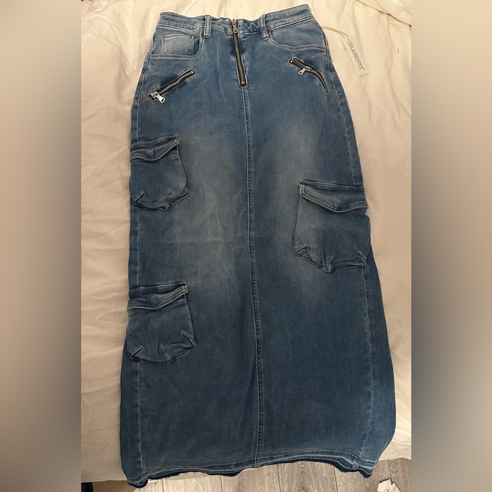 Blank NYC denim maxi skirt